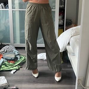 Zara Green Parachute Pants